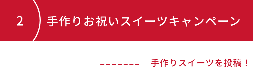 手作りお祝いスイーツキャンペーン